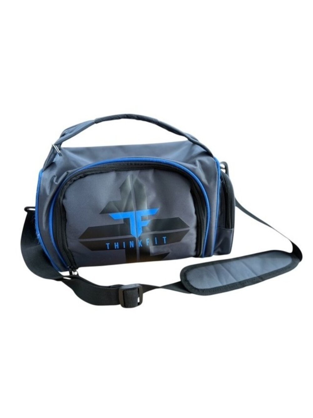 ThinkFit Insulated Meal Prep Lunch Box Bag ONLY Black Grey Blue Adj Strap NWOT